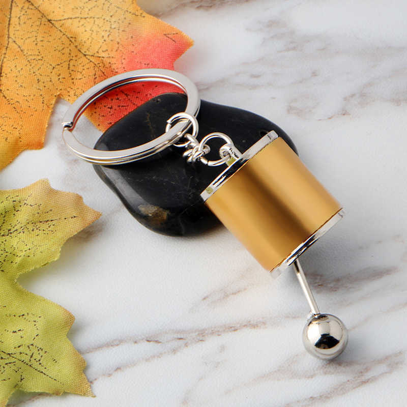 New Car Gear Box Keychain For Men Women Imitation 6 Speed Manual Car Styling Keyring Gear Knob Shift Gearbox Stick Gift Car Interior