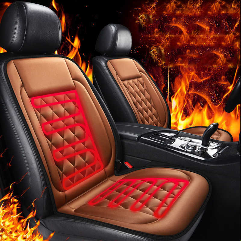 Ny bilstolvärmare 12V elektrisk uppvärmd bilvärme Kudde Vinterstol Warmer Cover Car Accessories Winter Auto Seat Heat Pad