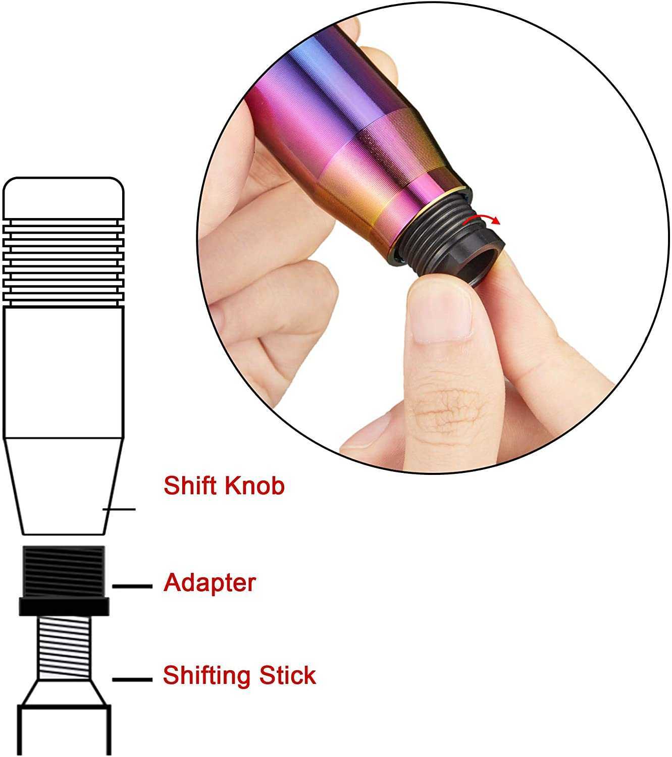 Neue 7 Farben Universal Auto Aluminium Manuelle Schaltknauf Stick Manuelle Übertragung Gearstick Hebel Schaltknauf 8,5 CM