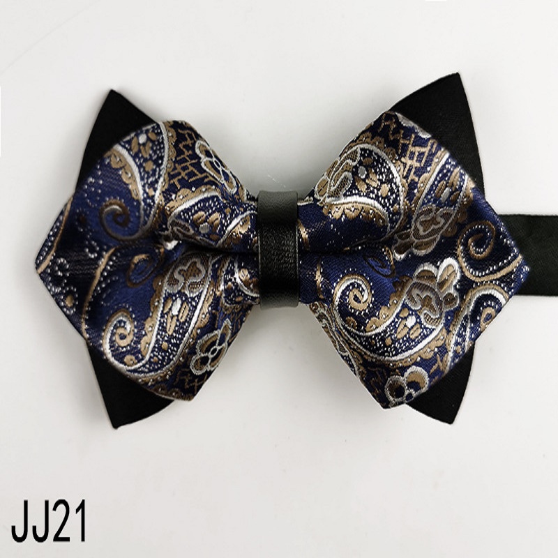 Groom Ties Men's bow tie with pointed corners groom and best man formal attire wedding bow