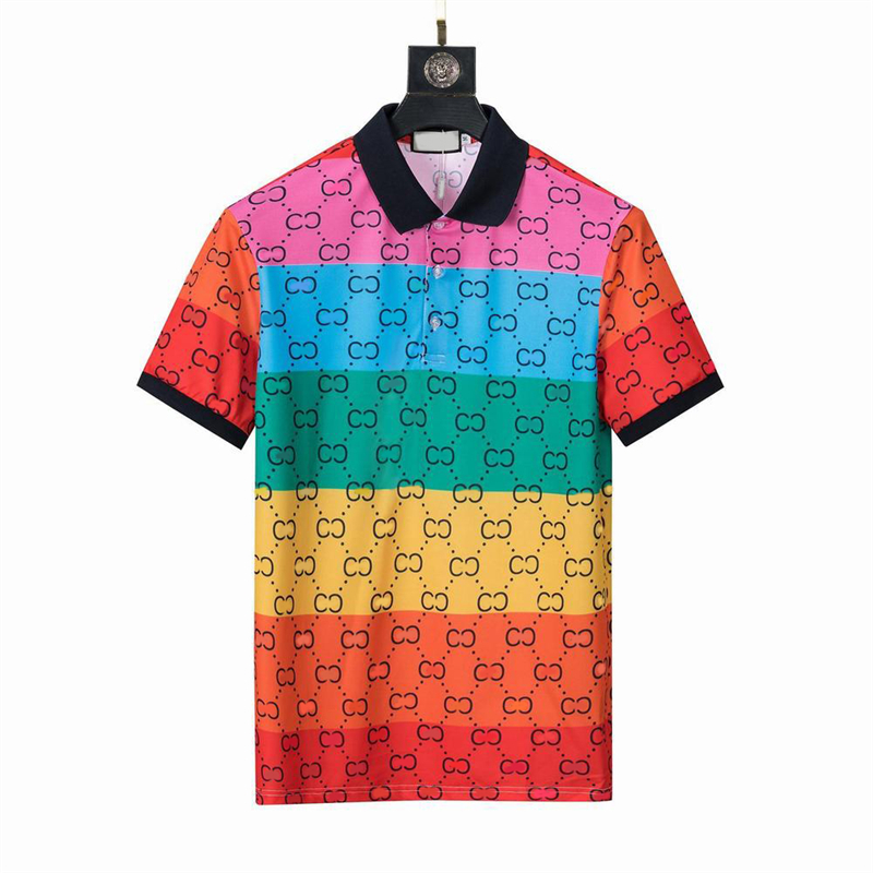 Camisa pólo masculina luxuosa camisetas italianas de manga curta de manga curta masculina no verão várias cores disponíveis m-3xl