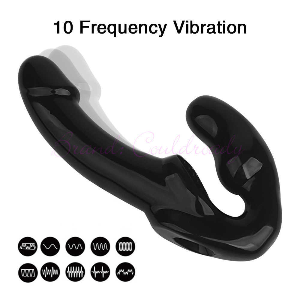 Vibromasseur gode télécommande fil Strapon couples pour adultes sex toys Double tête Vibe