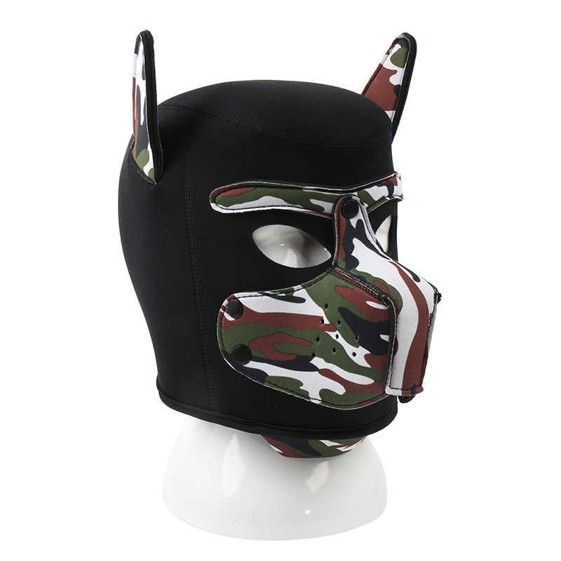 Массаж бдсм -рабство маска капюшон для мужчин, женщины гей -секс -рабыня, флиртовая маска для собак маска фетиш -сдержанность капюшон