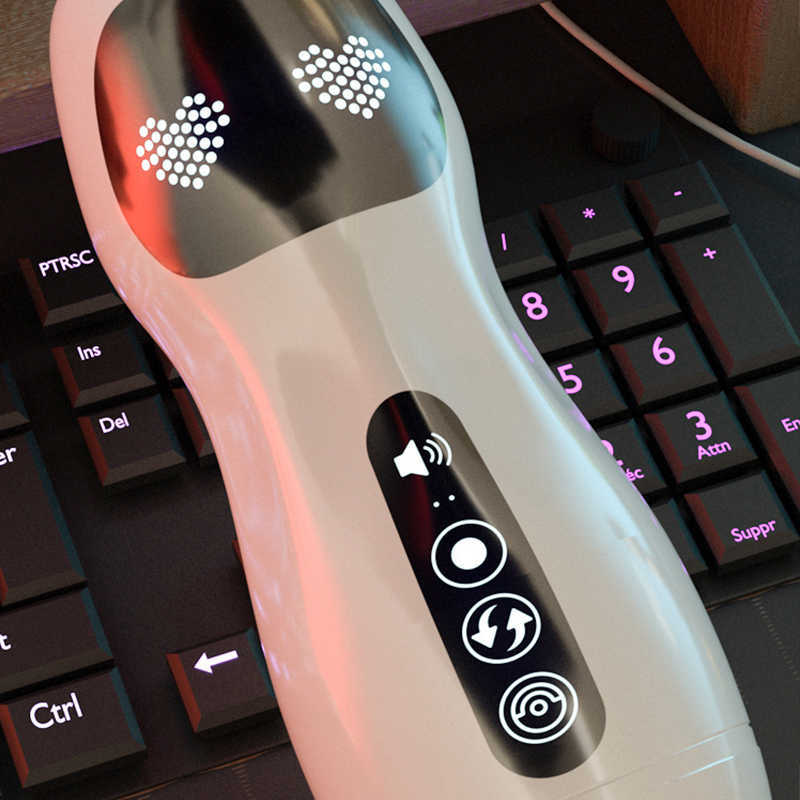 Nuovo vibratore automatico del masturbatore l'uomo Macchina il fumo del pene Silicone Vagina Masturbation Cup Giochi adulti