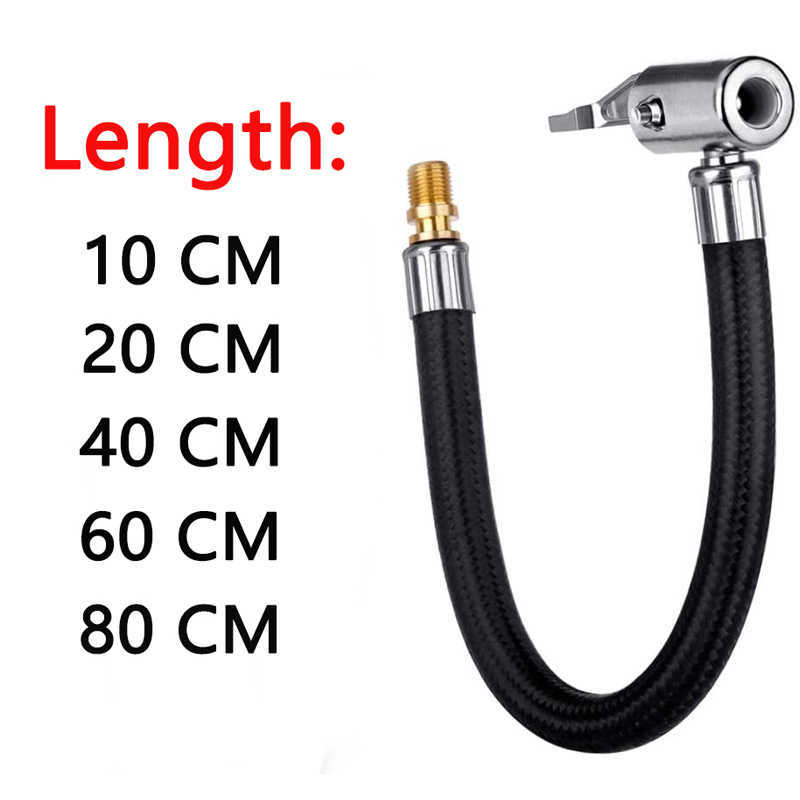 Nuovo tubo di gonfiaggio pneumatici auto Tubo flessibile pompa ad aria gonfiabile Adattatore tubo di prolunga Twist Tire Connection Locking Air Chuck Bike Motorcycle