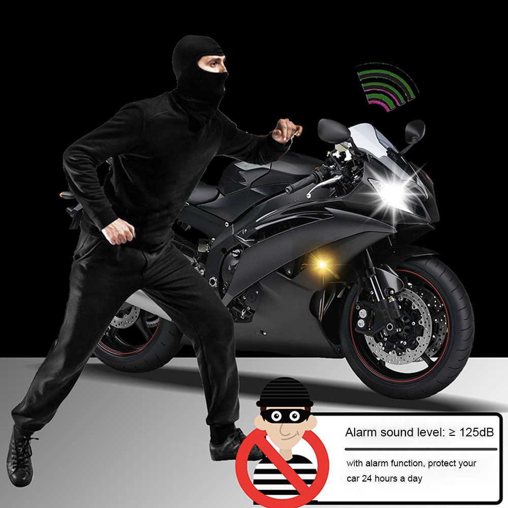 Neue Motorrad-Diebstahlsicherung 125 dB Universal-Zwei-Wege-Motorrad-Roller-Sicherheitsalarmsystem Motorstart-Fernbedienungsschlüssel