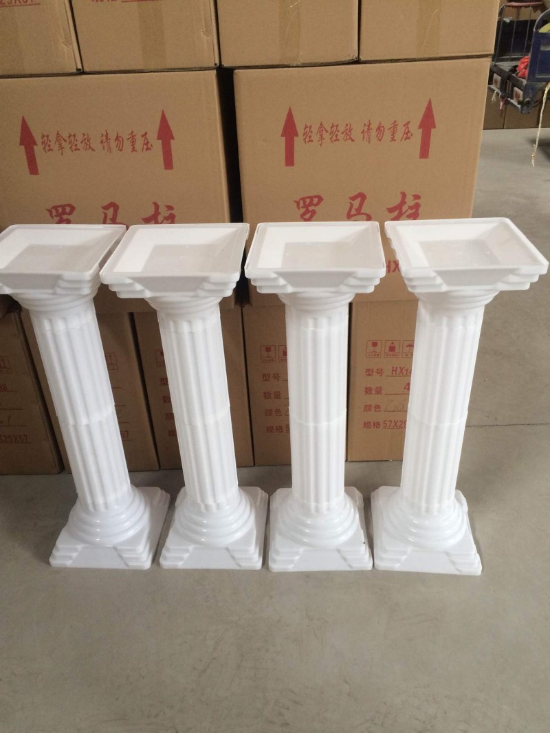 Fashion Wedding Props Decorative Roman Columns White Plastic Pillars Flower Pot Road Lead Stand Party Event