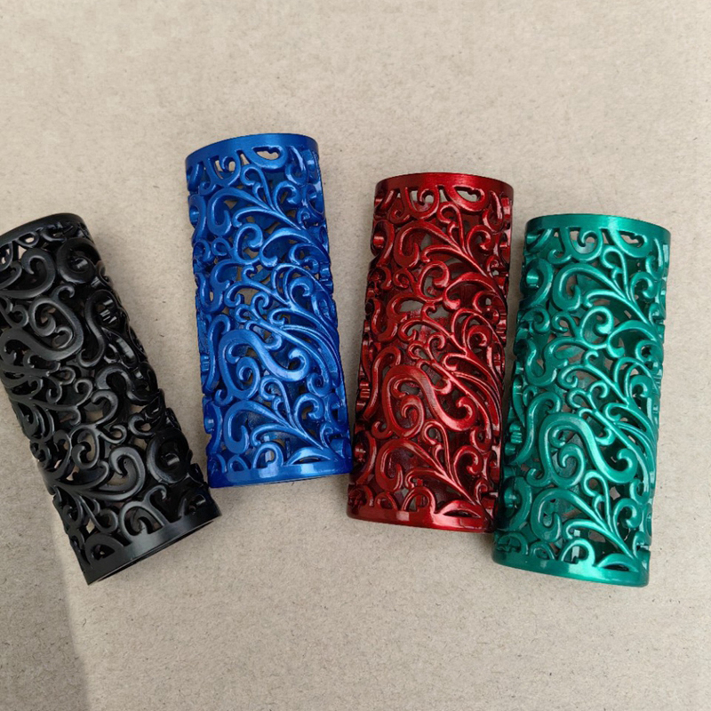 Latest Colorful Smoking Metal Alloy Hollow Out Style J6 Lighter Case Protective Shell Sheath Dry Herb Tobacco Cigarette Holder Portable Replaceable Skin Sleeve