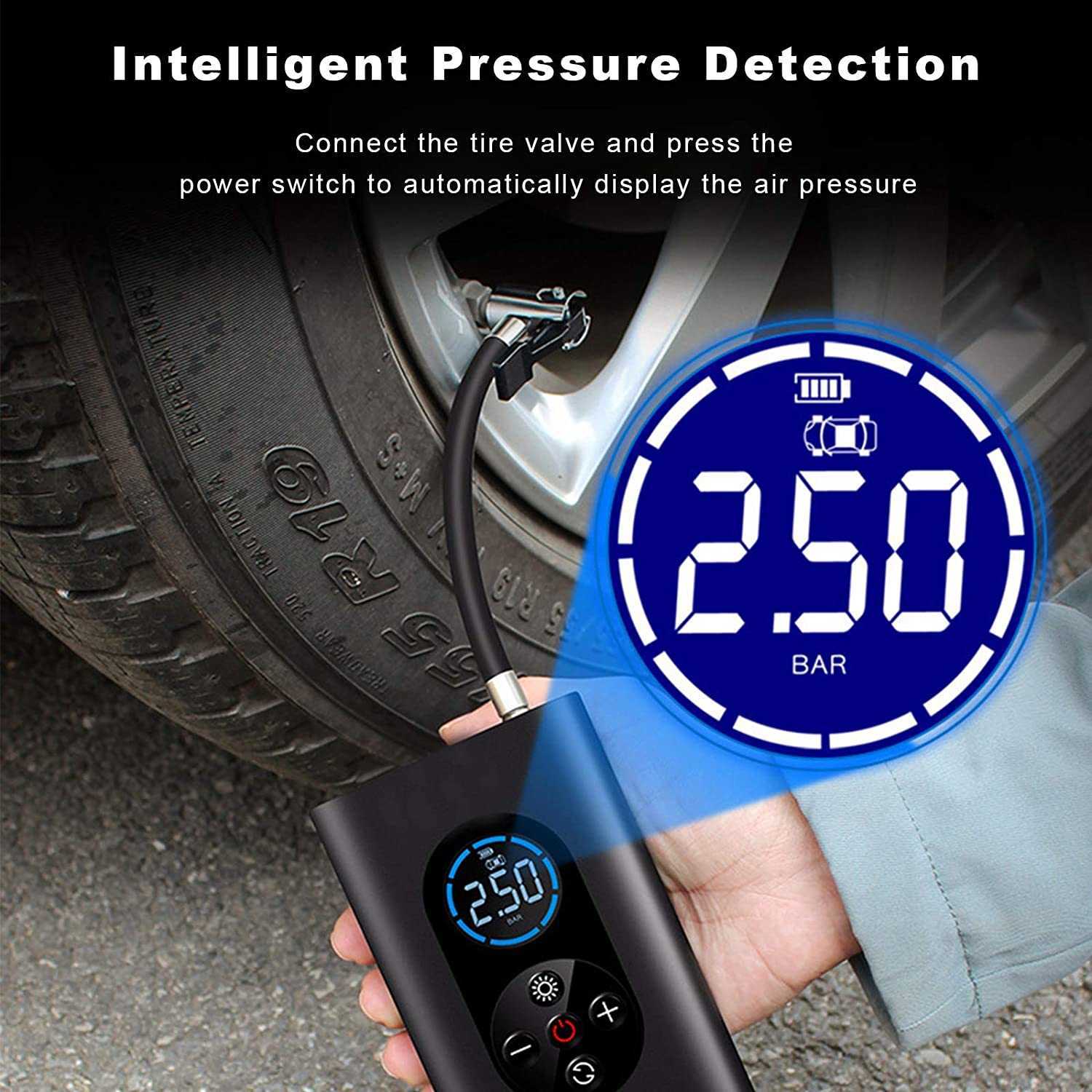 New Mini Portable Car Electrical Air Pump Wireless Tire Inflatable deflate Inflator Air Compressor Pump TPMS Motorcycle Bicycle ball