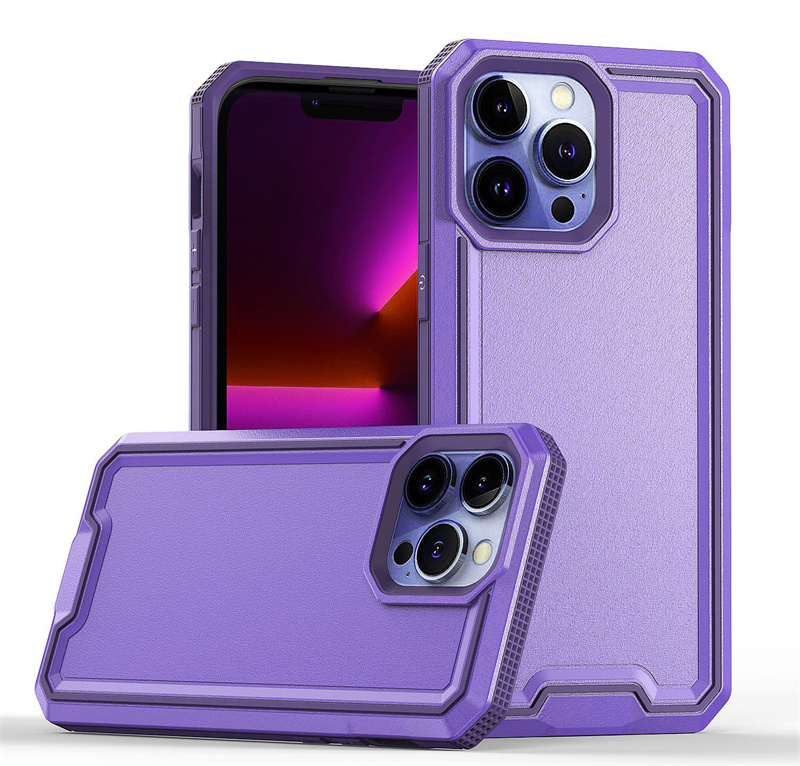 Defender zware robuuste schokbestendige koffers voor voor iPhone 14 Pro Max 13 12 11 Pro Max XR XS 6 7 8 Plus Samsung A13 A33 A34 A54 5G S22 S23 Ultra 2in1 Hard PC Soft TPU Armor Cover