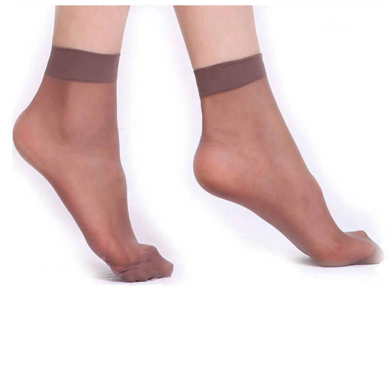 Chaussettes Bonneterie es Été Cool Respirant Chaussettes En Soie Transparente Sexy Peau Noire Demi Couleur Unie Femmes Filles Nylon Cheville Chaussettes Super Mince P230516