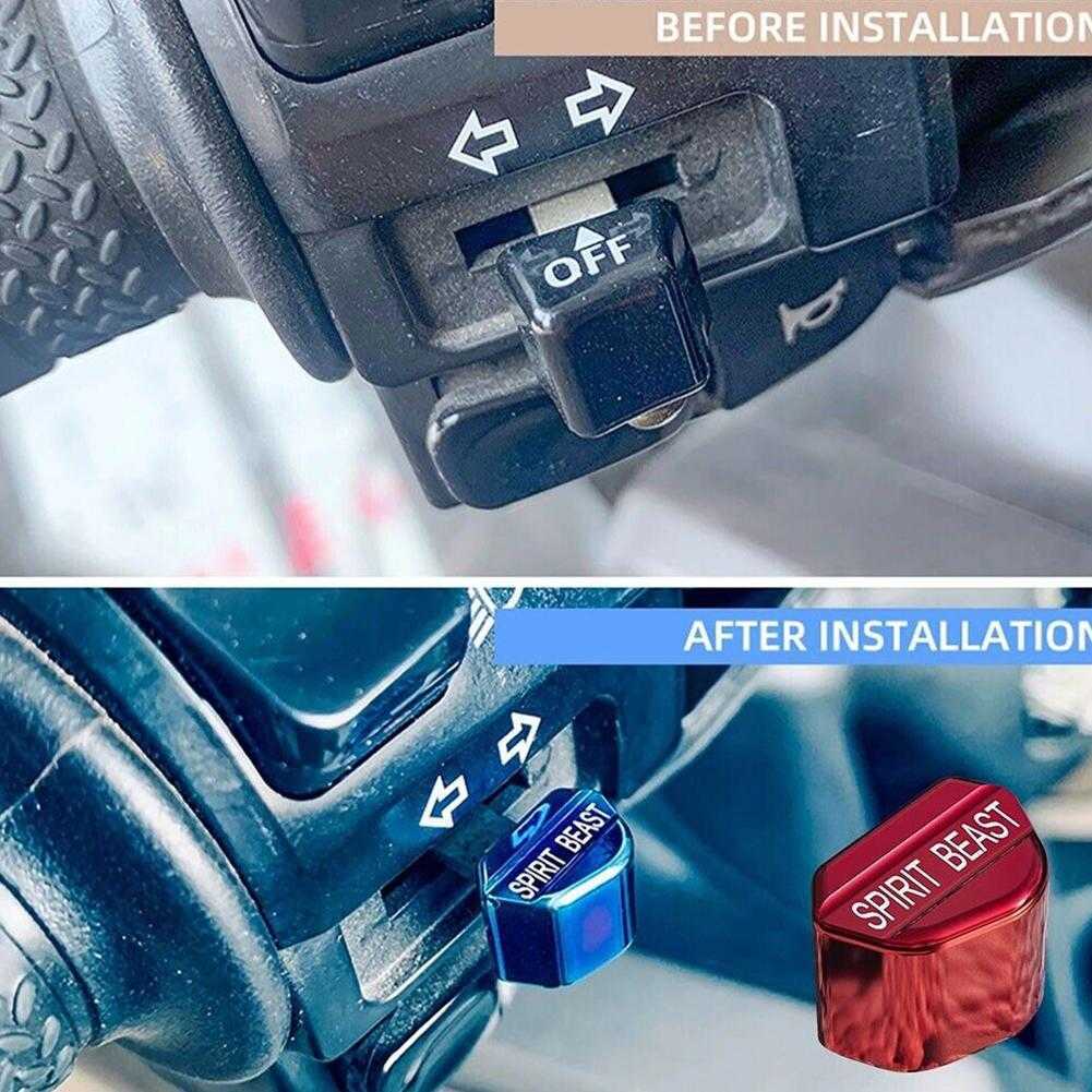 New Switch Button Aluminum Alloy Shell Decor for Motorcycle Electric Vehicle Turn Signal Switch Keycap Accessories