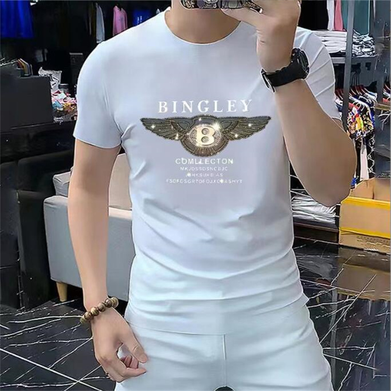 2023 Luxury Designer Mens Women T Shirt Beige Letter Printed Shirts Short Sleeve Fashion Märke Män och kvinnors T-shirt Bomullsbesättning Nacke Neck