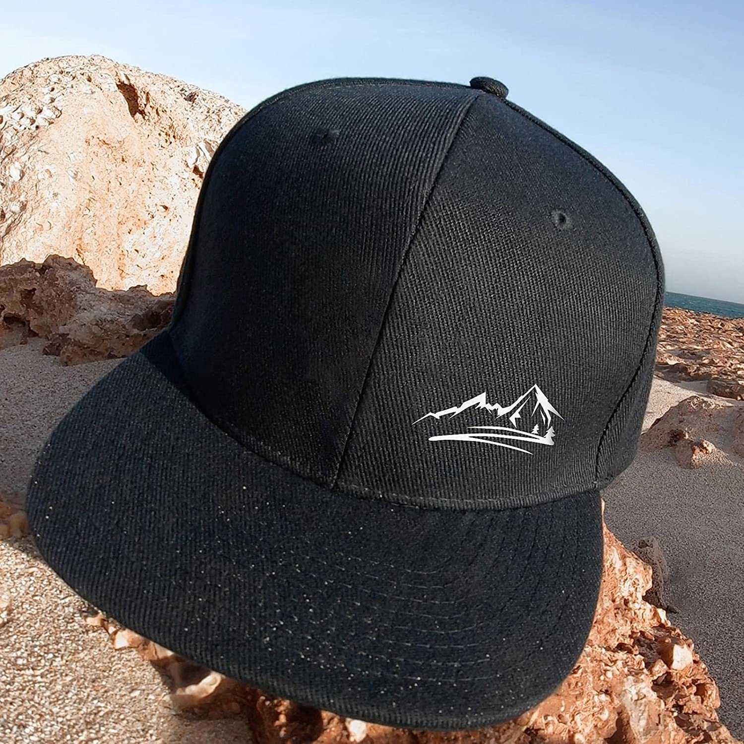 Snapbacks Snapback hats for man adjustable flat bill hat mountain black baseball cap trucker father fitted hat gift for man P230512