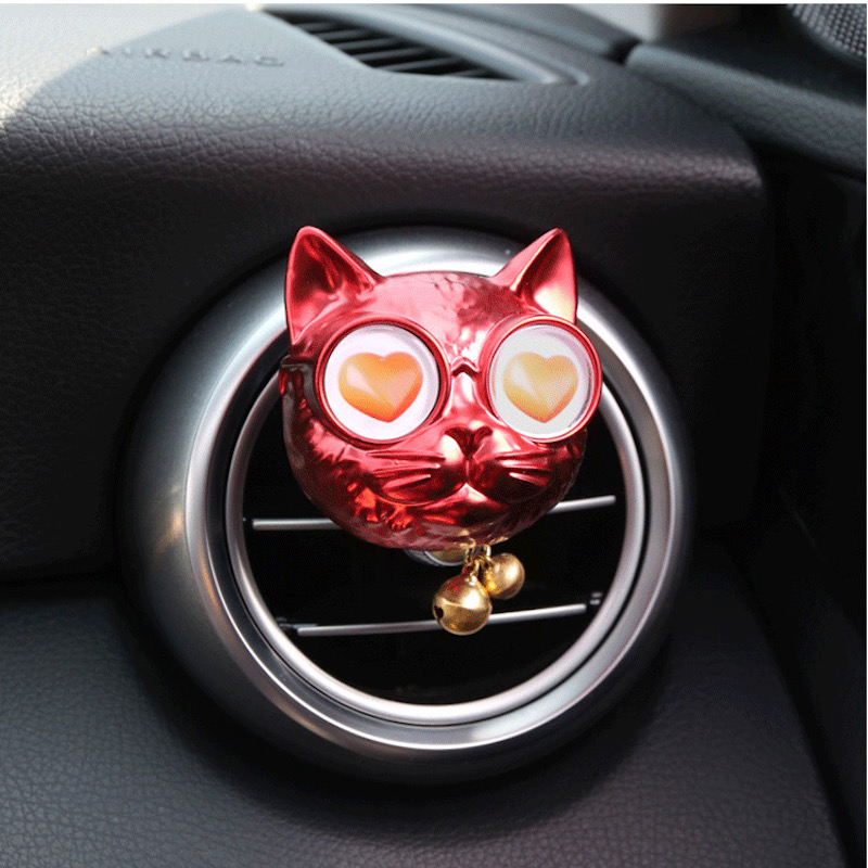 Adorável, refleitor de ar, moda de gato de gato de ventilação de ventilação Clipe Clipe essencial Oil Magchet Cars Decoração Presente