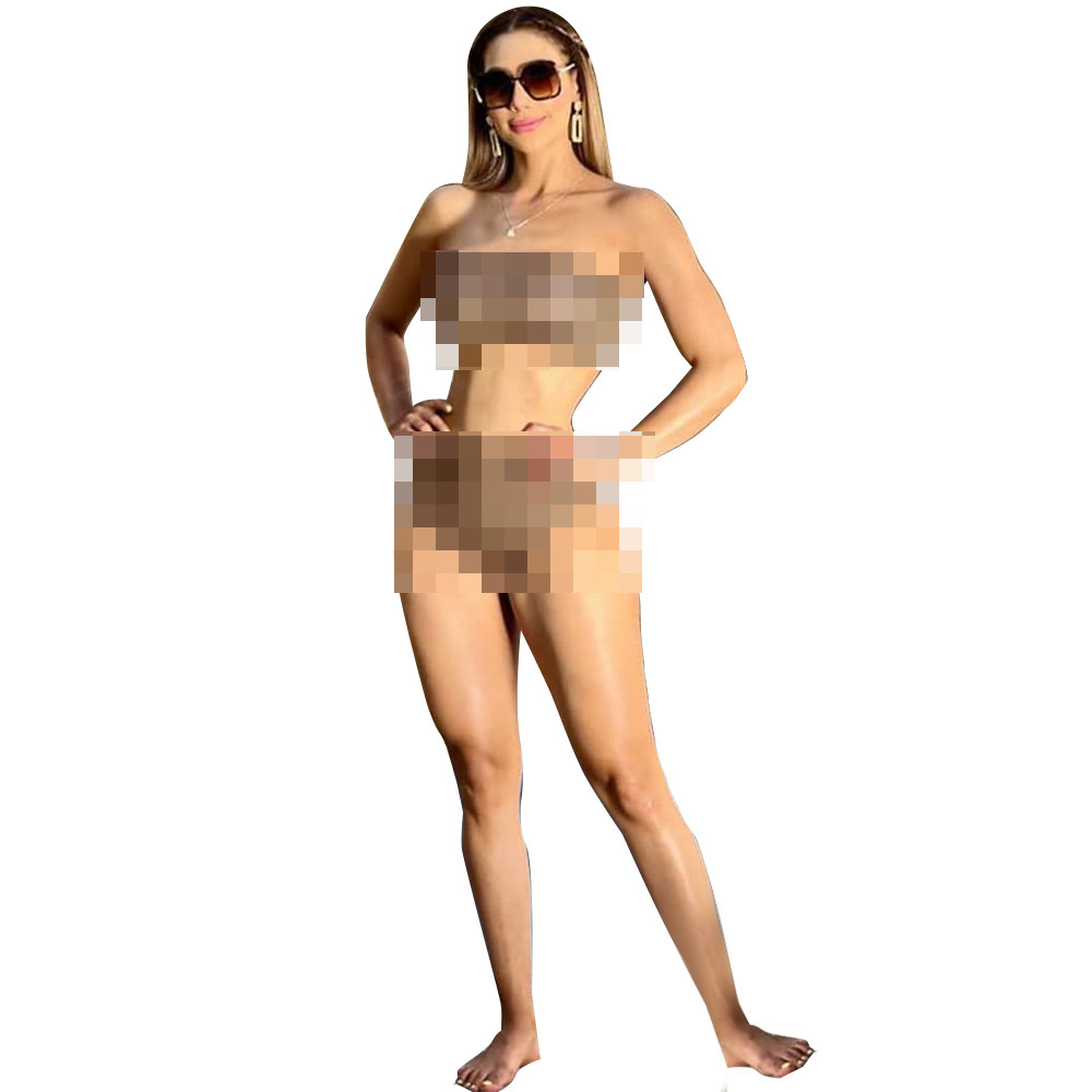 Frauen sexy lässige Strandtemperament aufgeteilt schnell trocken, druckgedrucktes Badeanzug zweiteiliger Set