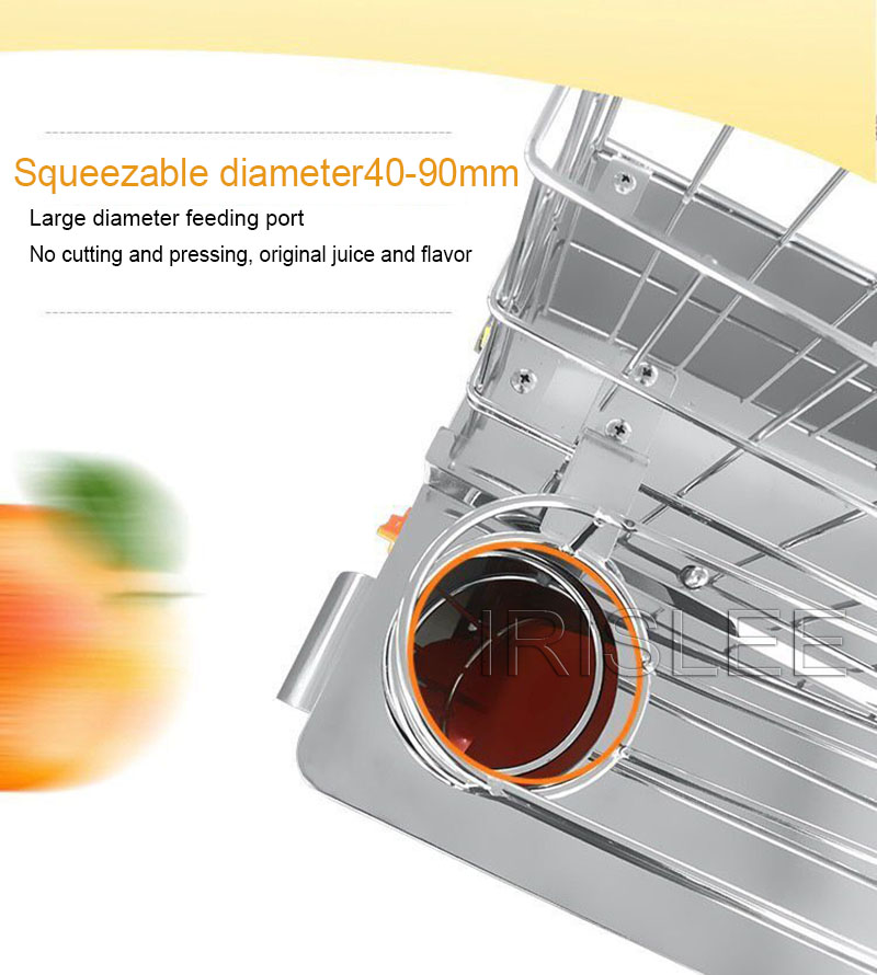 Exprimidor eléctrico grande de 120 W, exprimidor comercial de naranjas frescas, 220 V/110 V, máquina automática de jugo de naranja, exprimidor automático