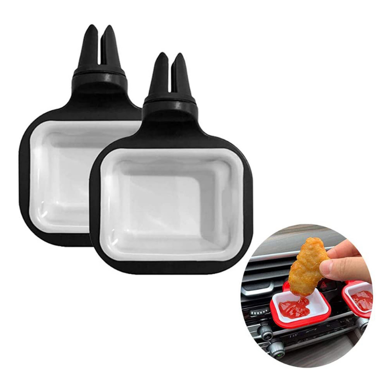 2st Portable Universal Sauce Holders Stand Dip Clip Car Ketchup Rack Basket Doppning Såsor Interiörens bilstyling Tillbehör