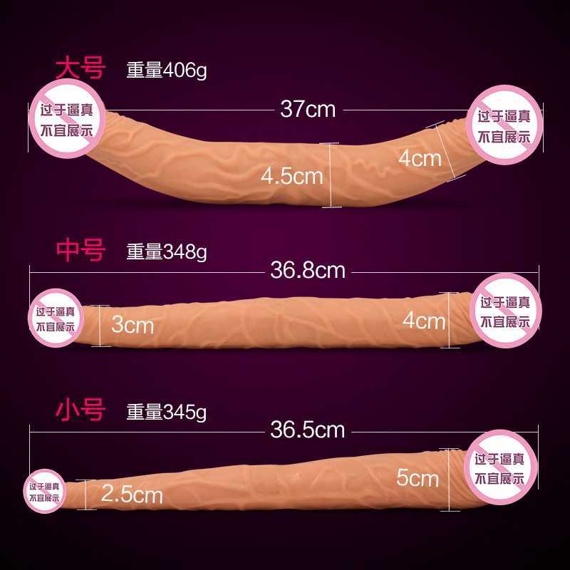 Gode Long à Double extrémité 3 Types de pénis artificiel jouets sexuels pour adultes lesbiennes pour femmes vagin Plug Anal Massage godes souples