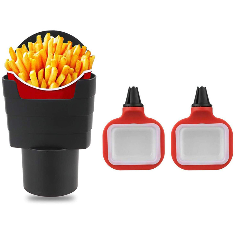 2 stks draagbare universele saushouders staan ​​dipclip auto ketchup rek mand dompelende sauzen auto interieur auto styling accessoires