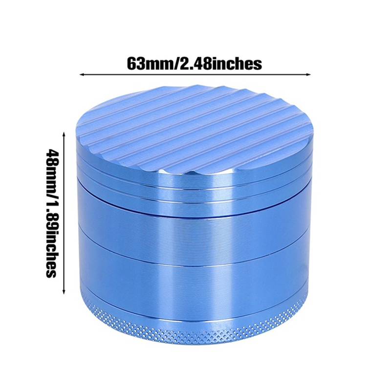 Latest 63MM Smoking Colorful Aluminium Alloy Dry Herb Tobacco Grind