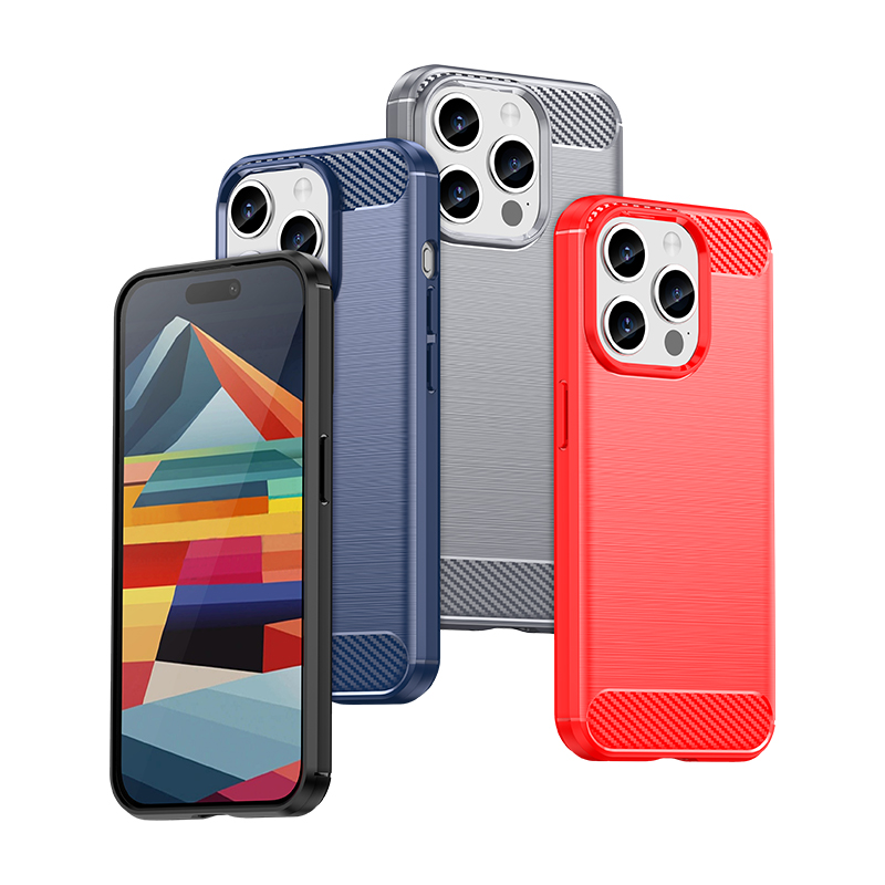 Fundas de teléfono de carbono para Iphone 15 14 13 12 11 Mini Pro Plus Max X XR XS, funda con dibujo de alambre texturizado, Fundas Capa