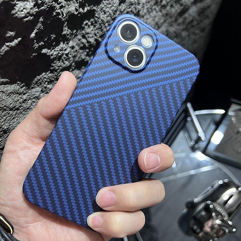 Carbon fiber texture Matte phone case iPhone 13 11 12 Pro Max Anti-fall and Shockproof phone case Hard PC cover