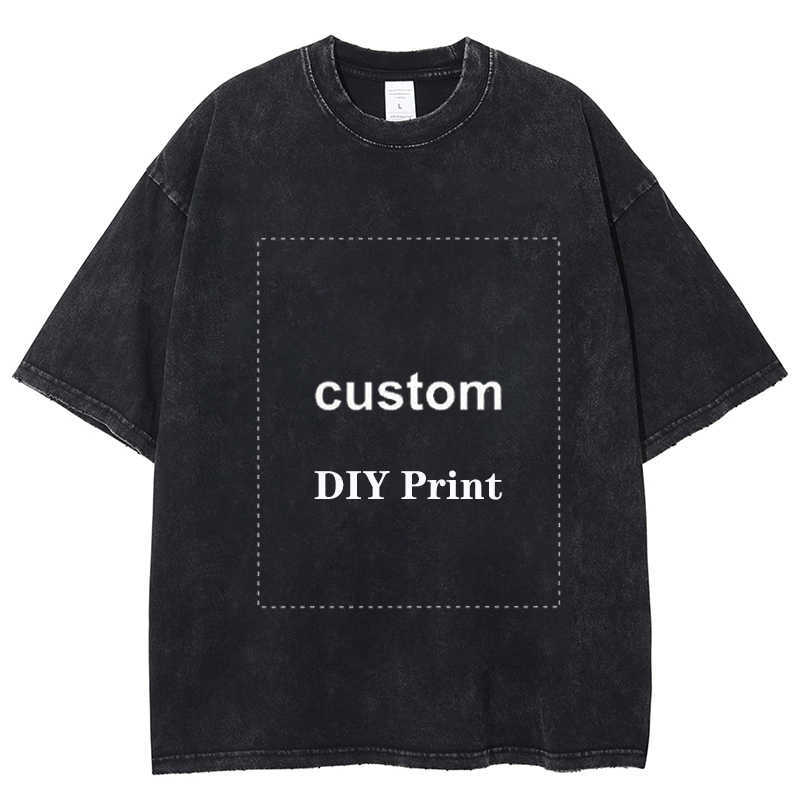 Camisetas masculinas Hip Hop Diy T-shirts de rua de streetwear personalizada Tamart de dinossauro Camiseta de algodão Oversize Harajuku Vintage Mangas curtas personalizadas L230515