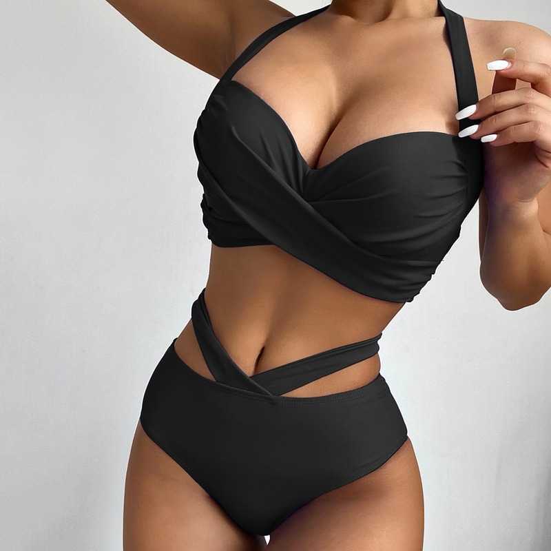 Dames zwemkleding digitaal printen sexy zwempakken bikini set strandkleding vrouw kleren hoge taille split badpak vrouwen zwempak zwemkleding tankini h230515