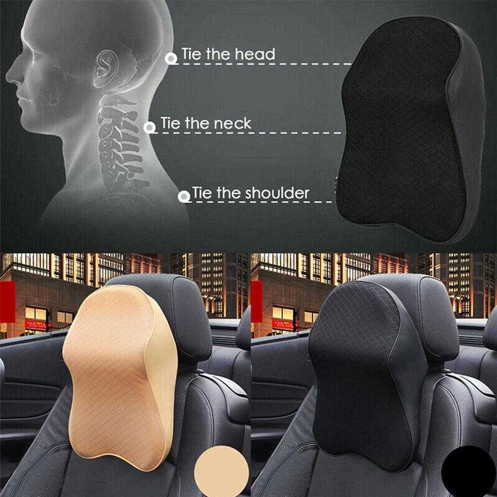 New Memory Foam Neck Pillow Car Comfortable Seat Supports Lumbar Backrest Car Seat Headrest Cushion Pads for Neck Pain Relief