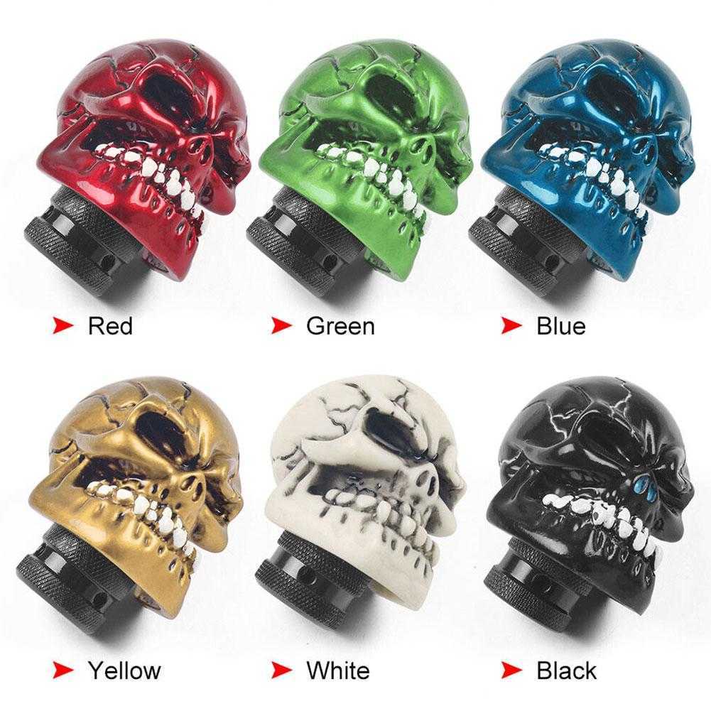 Nouvelle course Skull Shape Head Shift Bouton ACCESSOIRES DE VOITURE DÉCORAGE MANUEL MANUEL DE SOLE