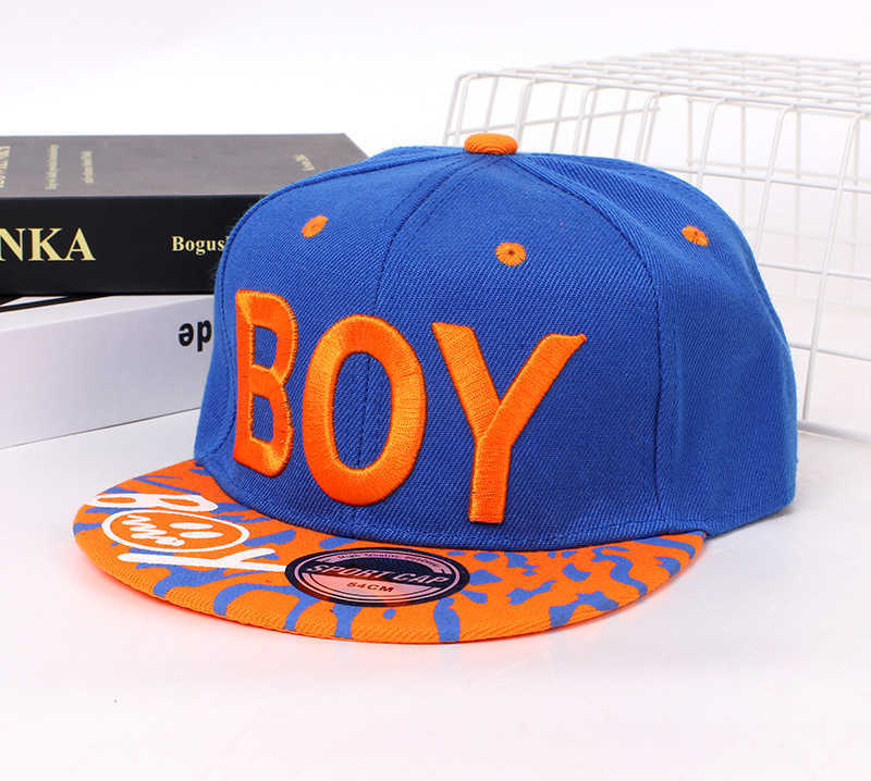 Snapbacks Boy Letter Embroidery Hip Hop Cap Unisex Kids Snapback Cap Kids Baseball Cap Sun Hat For Girls Dance P230512