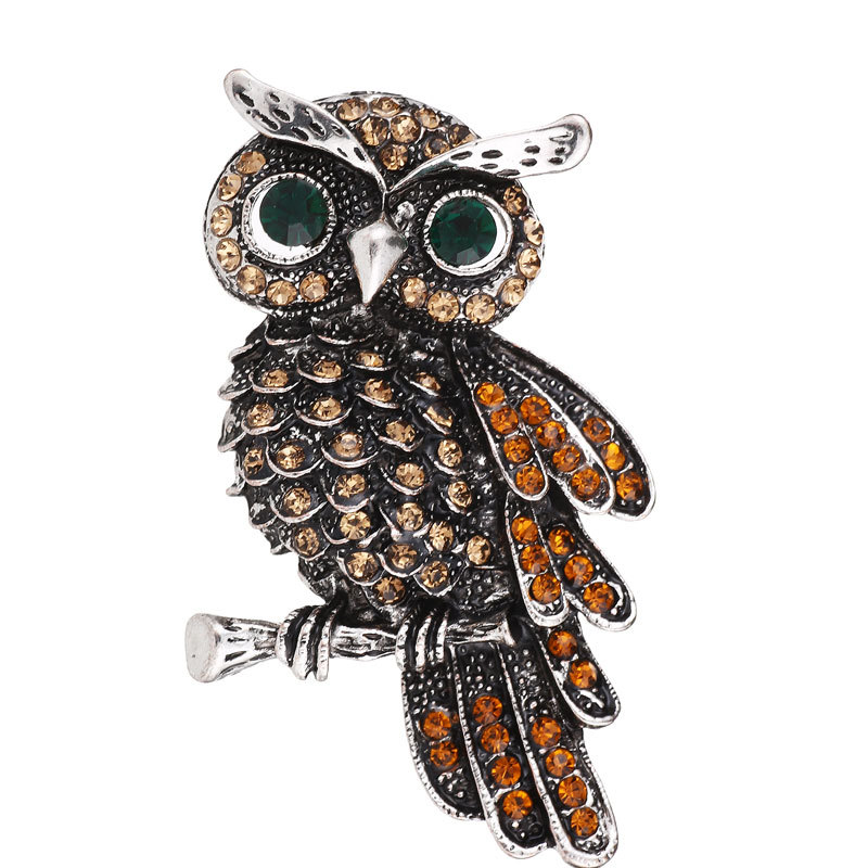 Fashion Owl Crab Brooch Pin Designer Lobster Scorpion Sea Horse Frog Suits Shirt Collar Clips Sweater Scarf Pins Clothing Accessories Gifts for Men Women