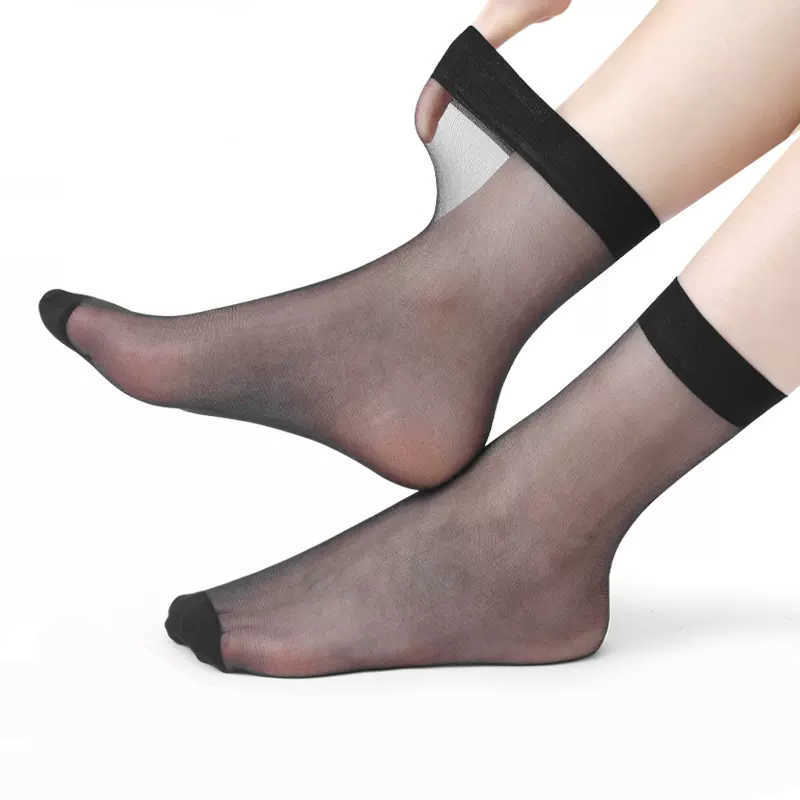 Socks Hosiery Summer Transparent Crystal Invisible Sexy Women's Socks Ultra-thin Breathable Elastic Short Silk Socks Ladies Ankle P230516