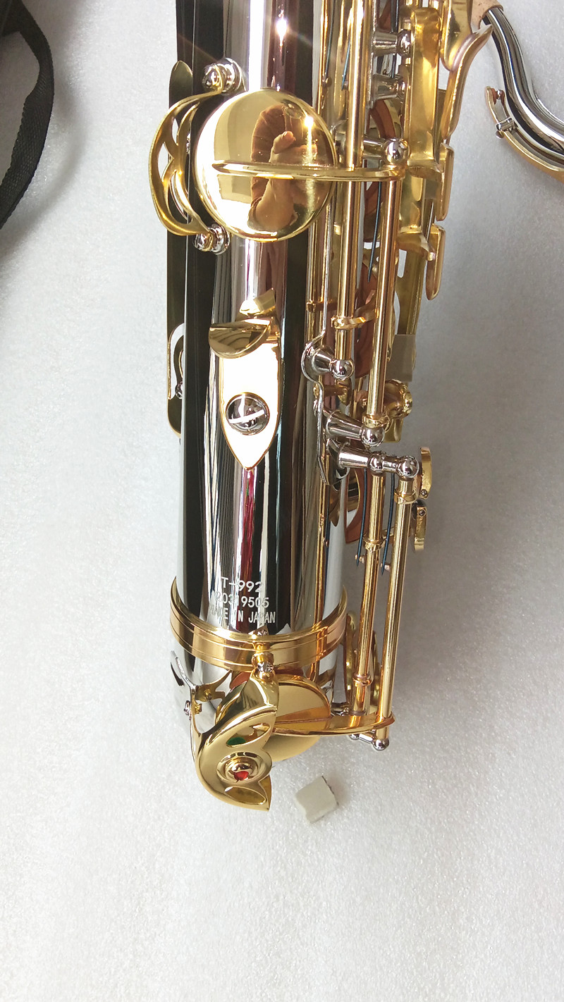 Marca japonesa Yanagis Tenor Saxofone T-992 Niquelado Chave de Ouro Sax Instrumento Musical Profissional Bocal Patches Pads Palhetas Dobrar Pescoço