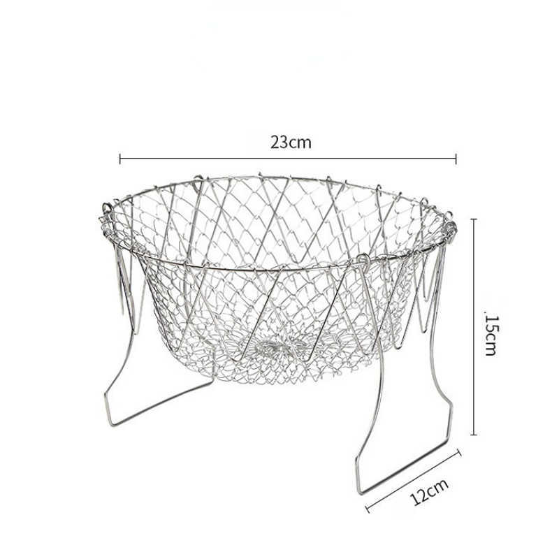 1st Multi Functional Folding Steam Washing Filter French Chef's Basket Underwater Appliance Magic Basket Basket Filter Net Net Net Net Net Net Net Net Net