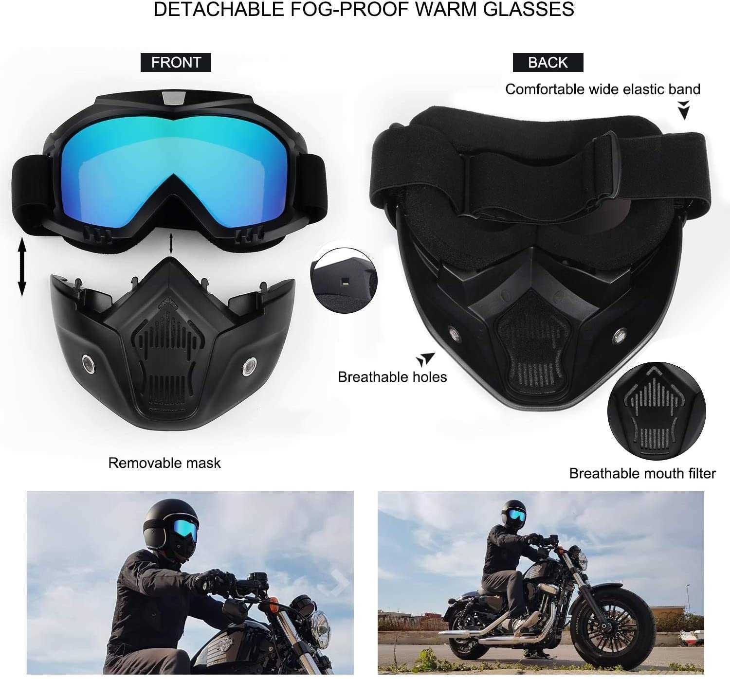 Neue Motorradbrille Off-Road-Helmbrille, winddichte Brille, Maske, Skibrille, sicherer Spiegel, schützende Skimasken