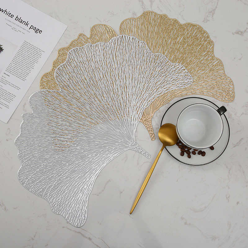 Ginkgo Biloba Pochemat European Stamping Hollow European Pochemats tavolo Non slip tavolo casa Usa quotidianamente tavolo da pranzo tappetino