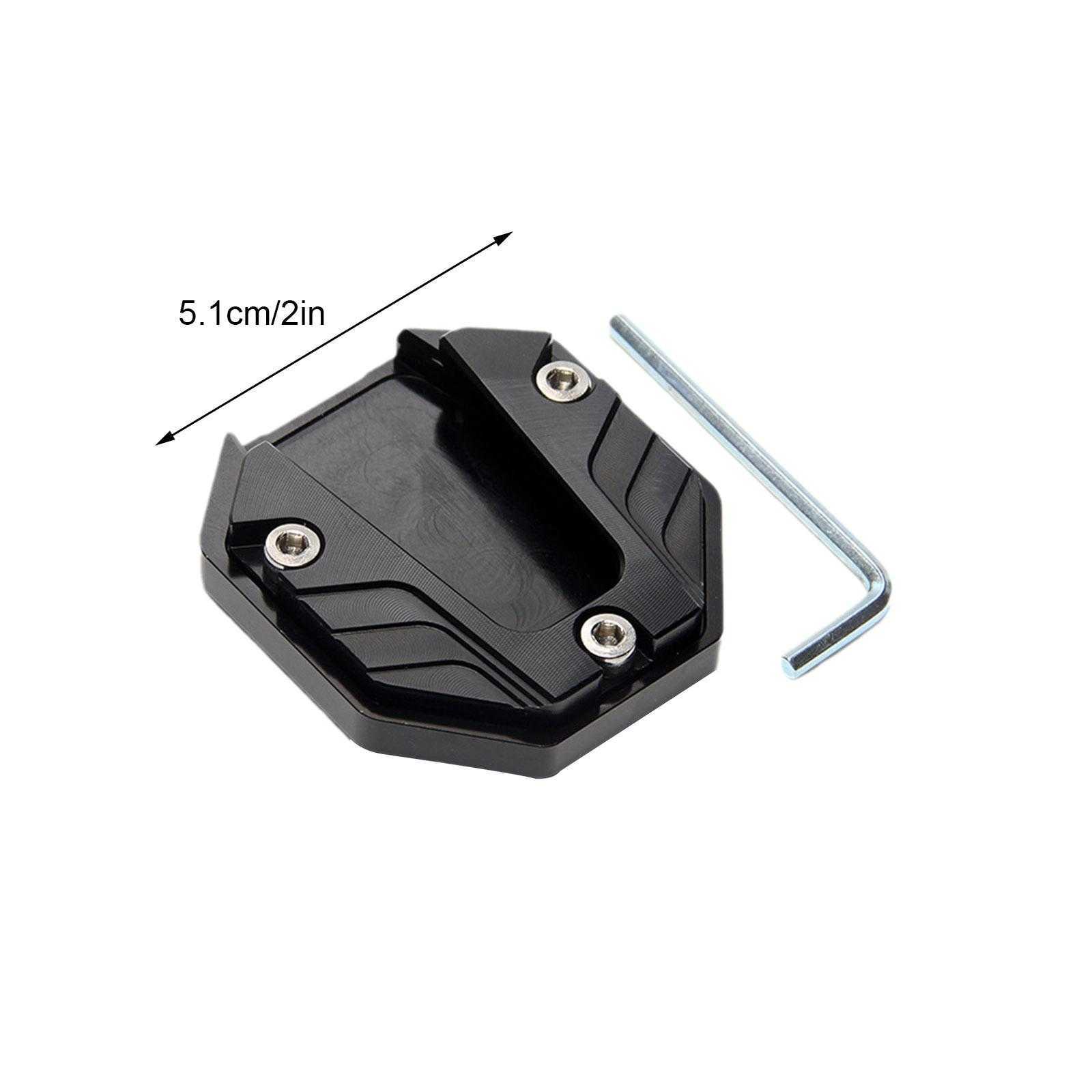 Extensor de pata de cabra de aleación de aluminio para motocicleta, soporte lateral para pie, almohadilla de extensión para pie, placa de soporte, accesorios para motocicleta