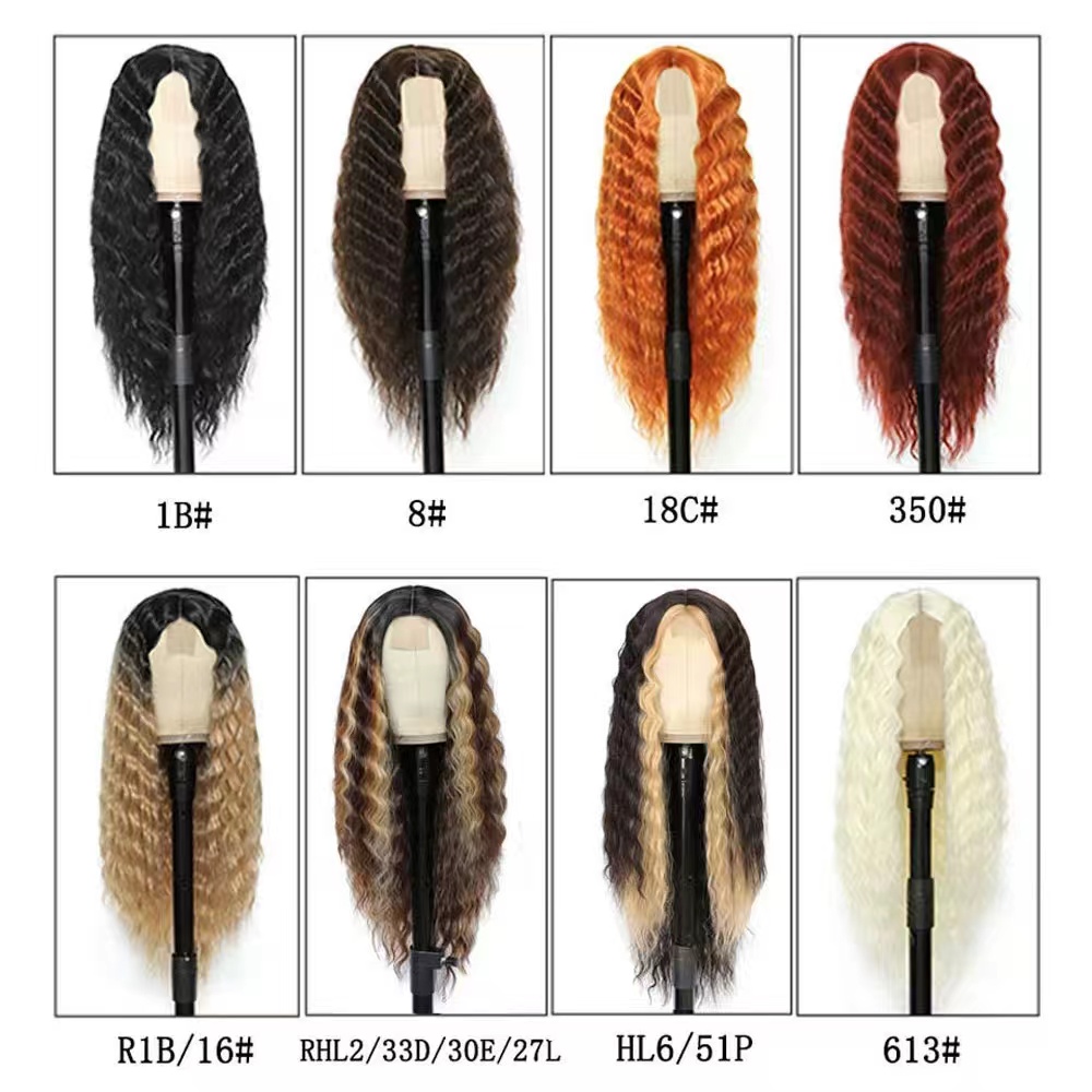 2023ファッション合成レース額wig湯たんぽ波波合成ウィッグ高品質のマルチカラーカーリーヘア無料配送