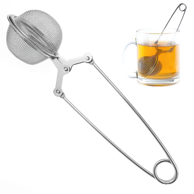 Topkwaliteit thee -infuser roestvrijstalen bol mesh thee strainer koffie kruid kruid kruidfilter diffuser diffuser handle thee ball