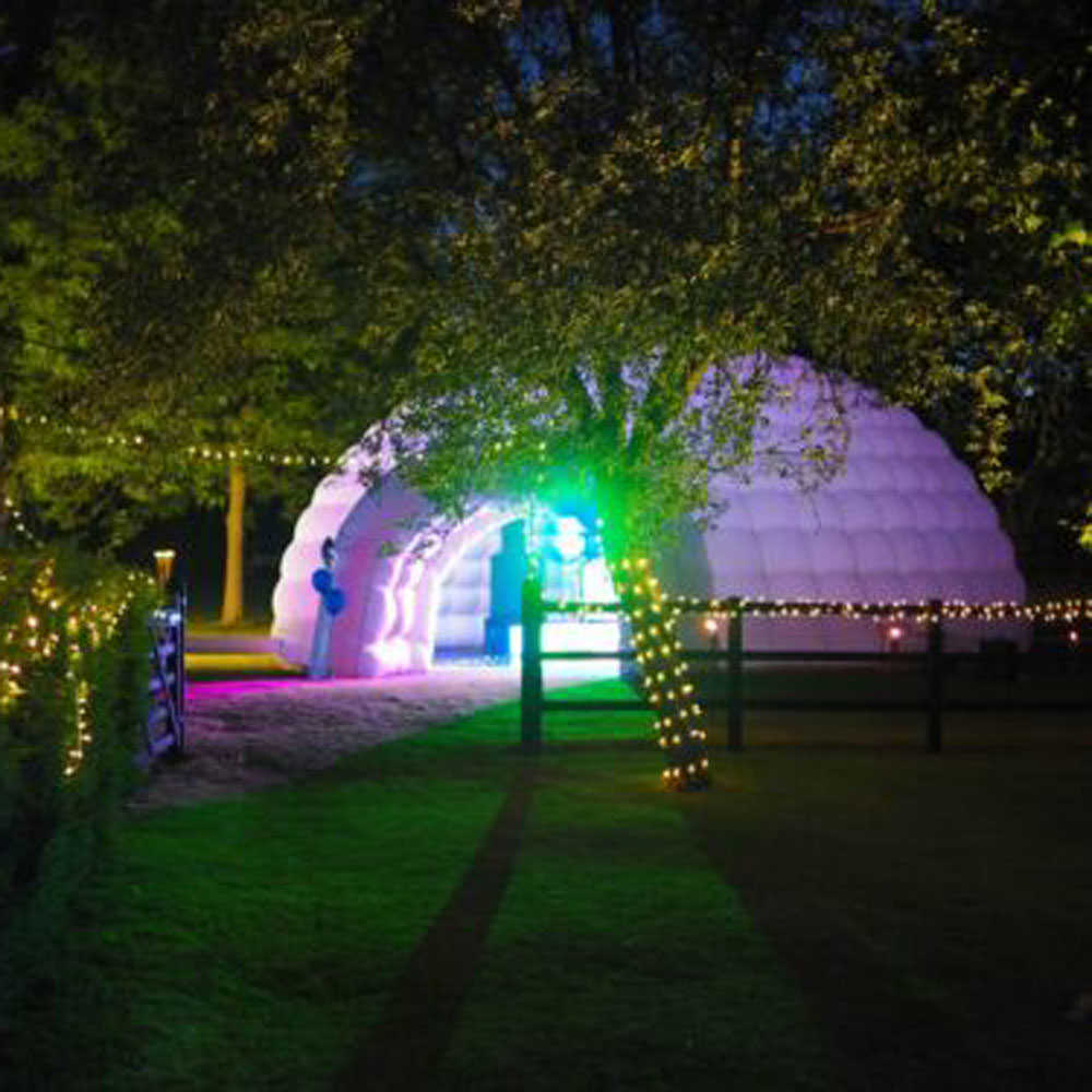 LED 스트립 디스코 이글루 파티 웨딩 하우스 에어 마키 이벤트와 함께 옥스포드 야외 팽창 식 돔 텐트 10m 80persons