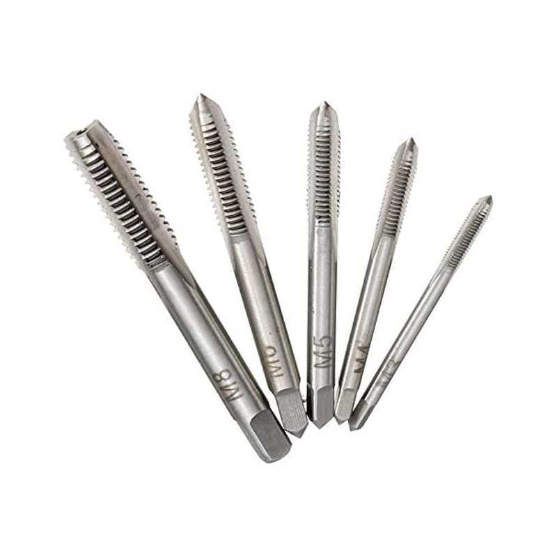 New Adjustable M3-8 M5-12 Silver T-Handle Ratchet Tap Holder Wrench Set with M3-M8 Machine Screw Thread Metric Plug T-shaped Tap