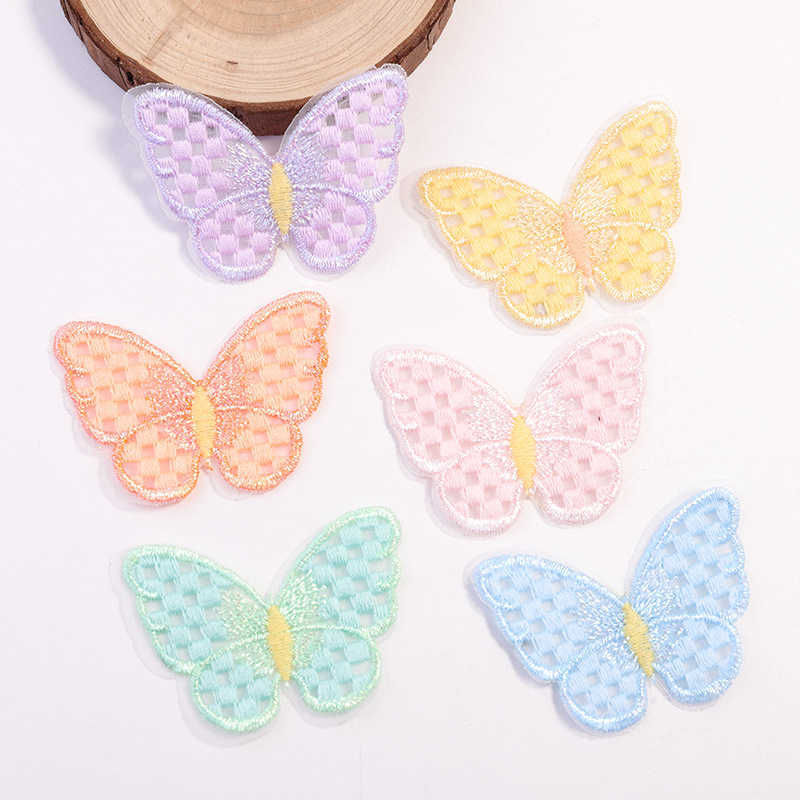 Dessin animé papillon fleurs patchs pour vêtements patchs thermoadhésifs mignon Patch fer sur broderie patchs sur vêtements Applique