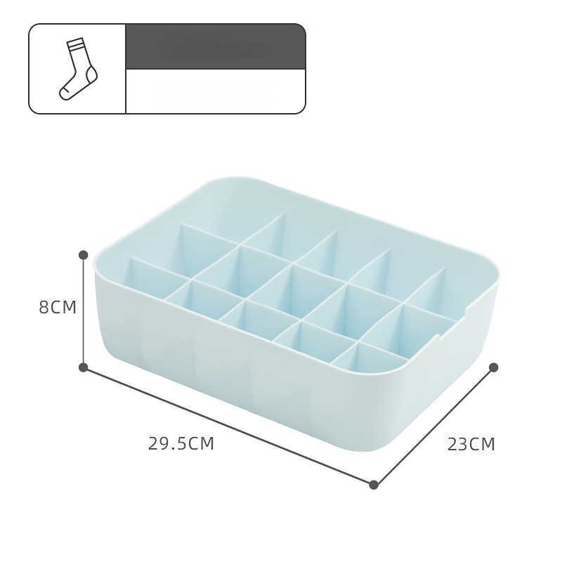 Cassetto della scatola di immagazzinaggio della biancheria intima tre in una scatola di immagazzinaggio del compartimento dell'indumento intimo del dormitorio dell'organizzatore del calzino