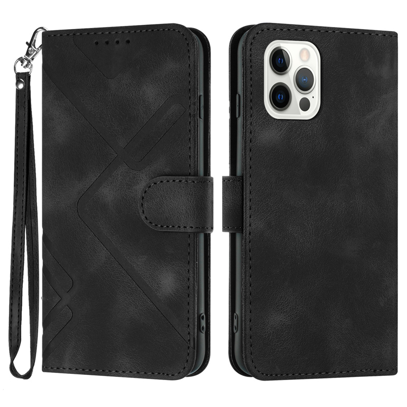 Läderplånbok för iPhone 14 plus 13 Pro Max 12 11 XR XS X 6 7 8 Business Skin Feel Hand Feel Card Slot Flip Cover Holder Phone Pouch