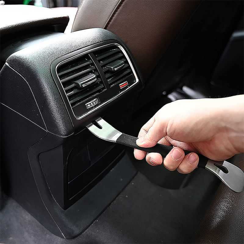 Nieuwe Universal Car Trim Removal Tool Roestvrij staal Twee-end trim verwijderingsniveau Roffelgereedschap Deur Paneel Audio Terminal Federeerverwijderaar