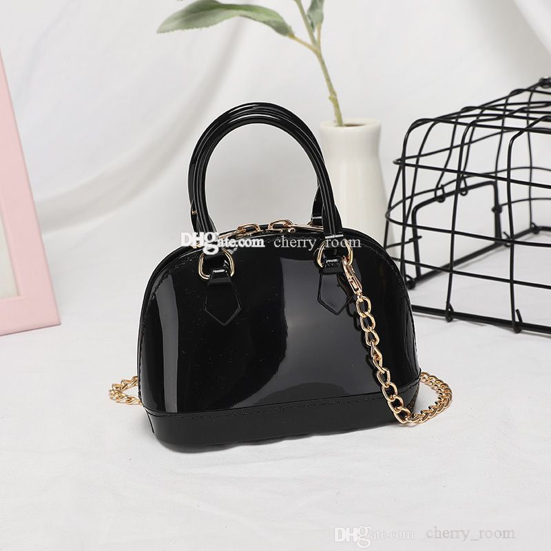 baby girls princess mini small shell bag kids one shoulder cross-body portable handbags chain teenage children cute tide jelly bags F1670