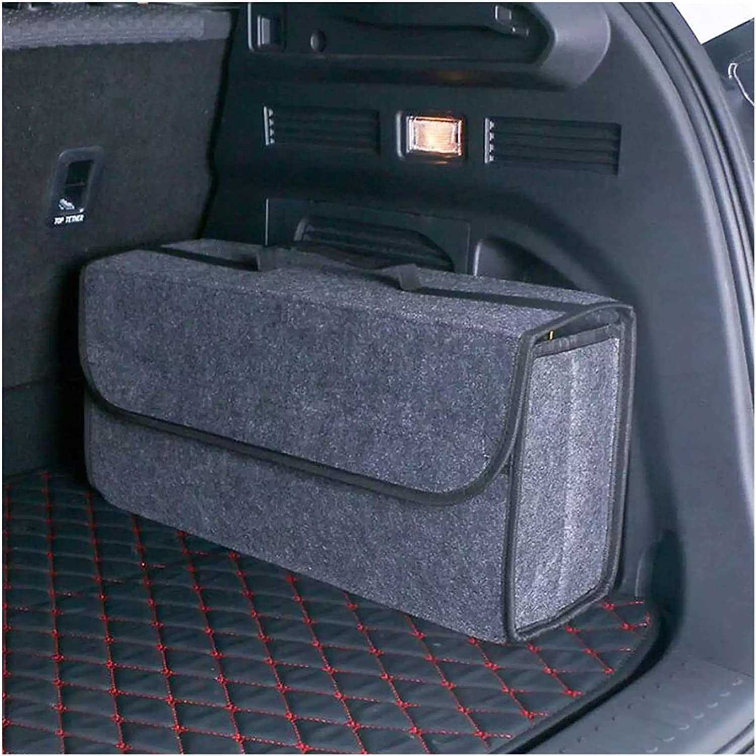 Nya 2022 Portable Foldble Car Trunk Organizer Filt tygförvaringslåda Fodral Auto Interiör Stullande städning av behållare