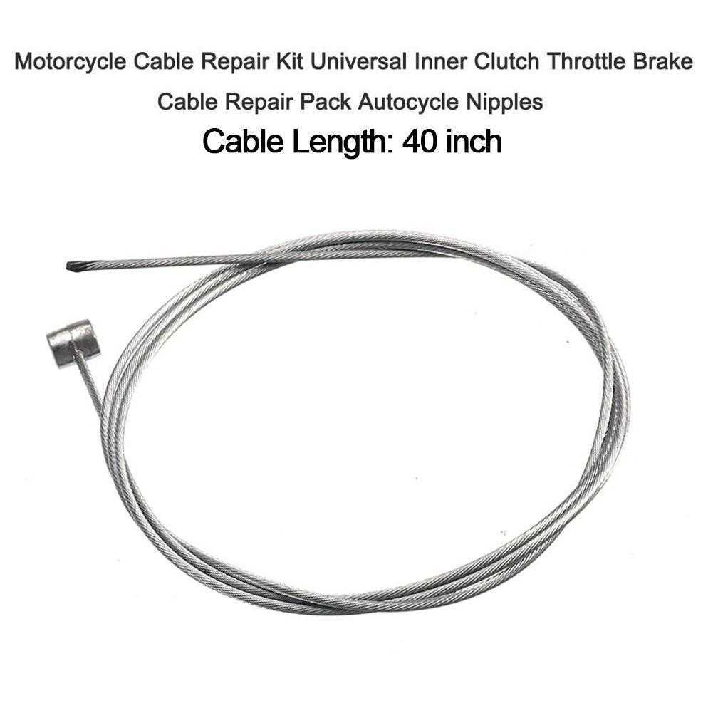 New Universal Motorcycle Emergency Throttle Cable Repair Kit Solderless Nipple with Sleeve and Nut Set Fit for All Motorcycles